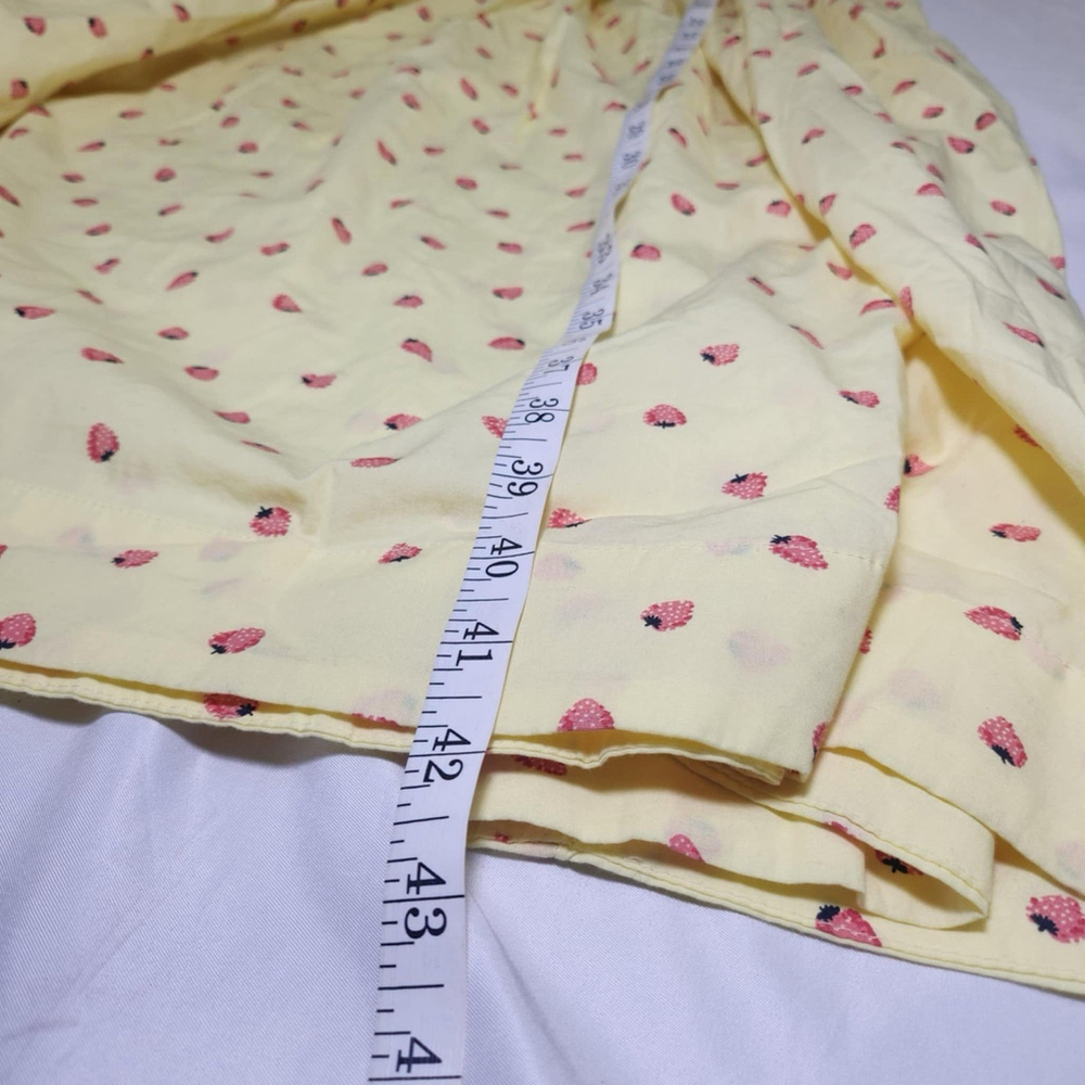 Free People Lavender Daze Midi Dress Sz S Yellow Strawberry Drop- Waist Smocked - Picture 10 of 13